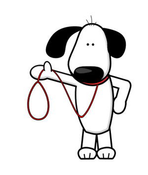 clip_art_dog_holding_leash