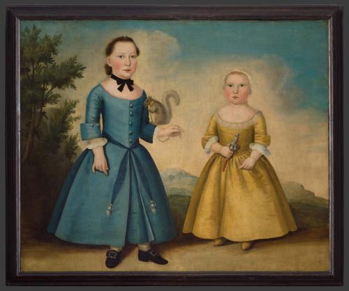 Portrait of Two Children by J. Badger
